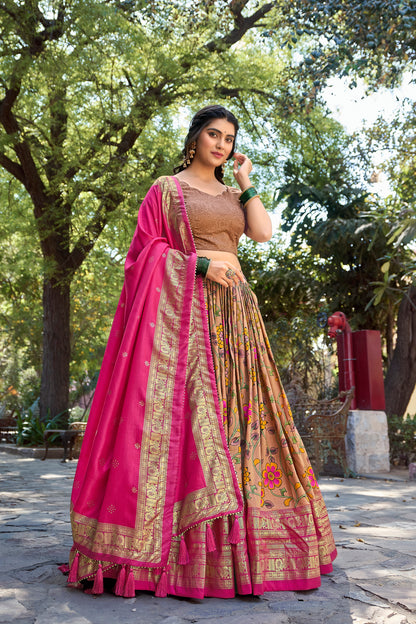 DESIGNER KALAMKARI PRINT WITH FOIL PRINT LEHENGA CHOLI