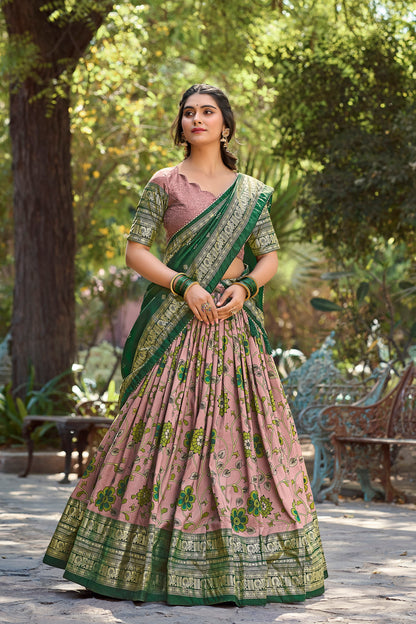 DESIGNER KALAMKARI PRINT WITH FOIL PRINT LEHENGA CHOLI