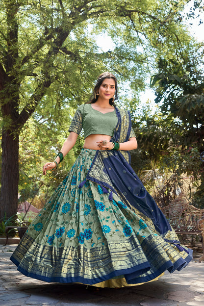 DESIGNER KALAMKARI PRINT WITH FOIL PRINT LEHENGA CHOLI