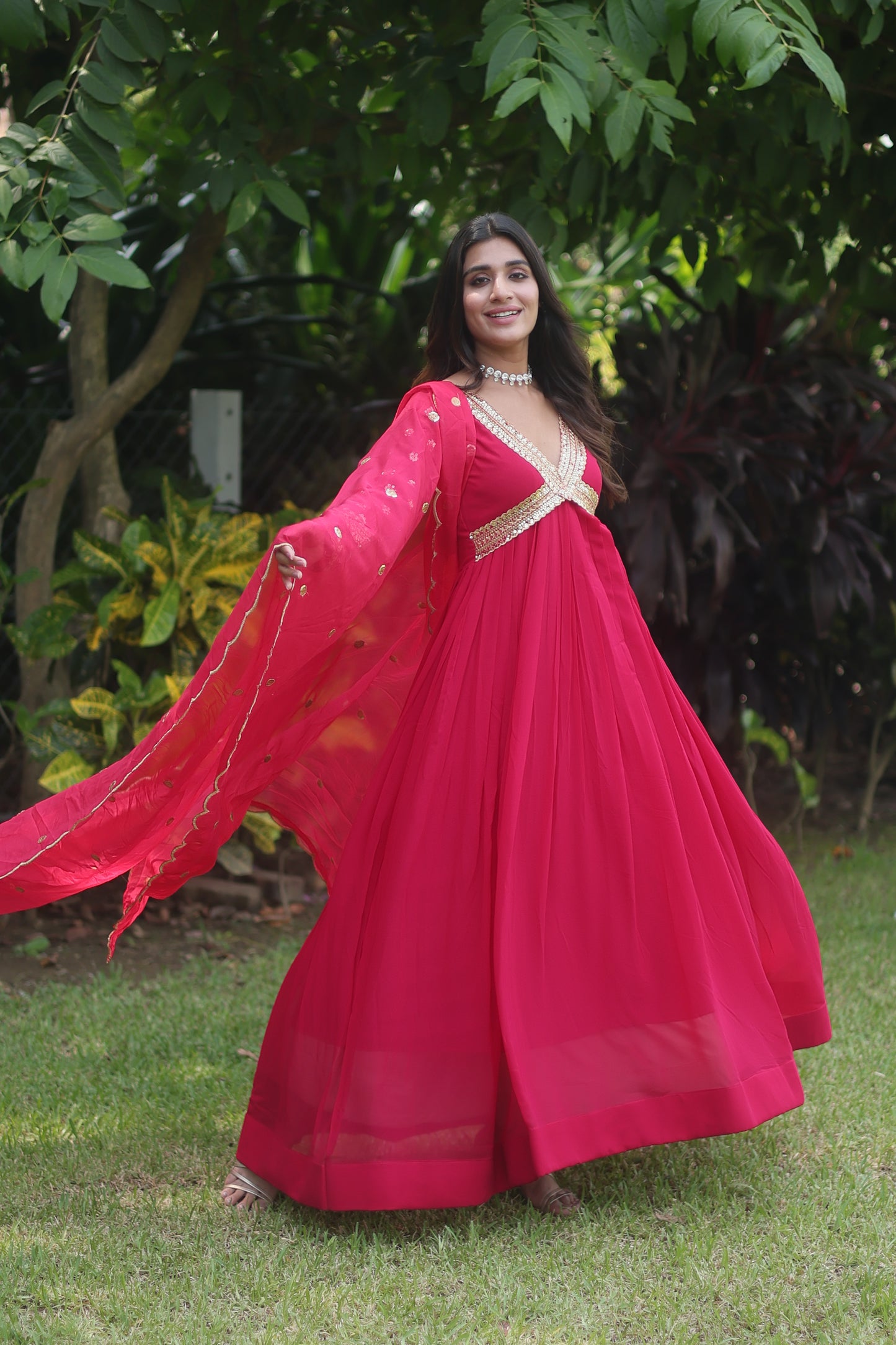 THE STUNNING SPECIAL DESIGNED GOWN WITH DUPATTA SUIT