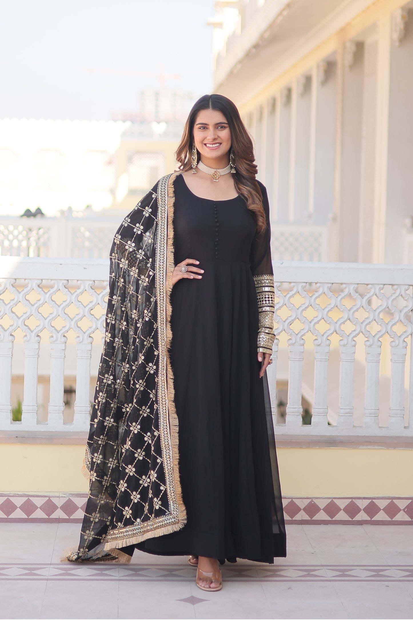 THE PERFECT ATTRACTIVE GOWN WITH DUPATTA SET