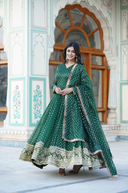 NEW PREMIUM READYMADE STYLISH GOWN WITH DUPATTA COLLECTION