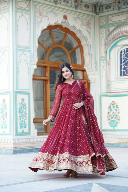 NEW PREMIUM READYMADE STYLISH GOWN WITH DUPATTA COLLECTION