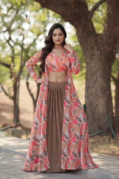 ELEGANT AND TIMELESS LEHENGA CHOLI COLLECTION WITH CRUSH PLEATING