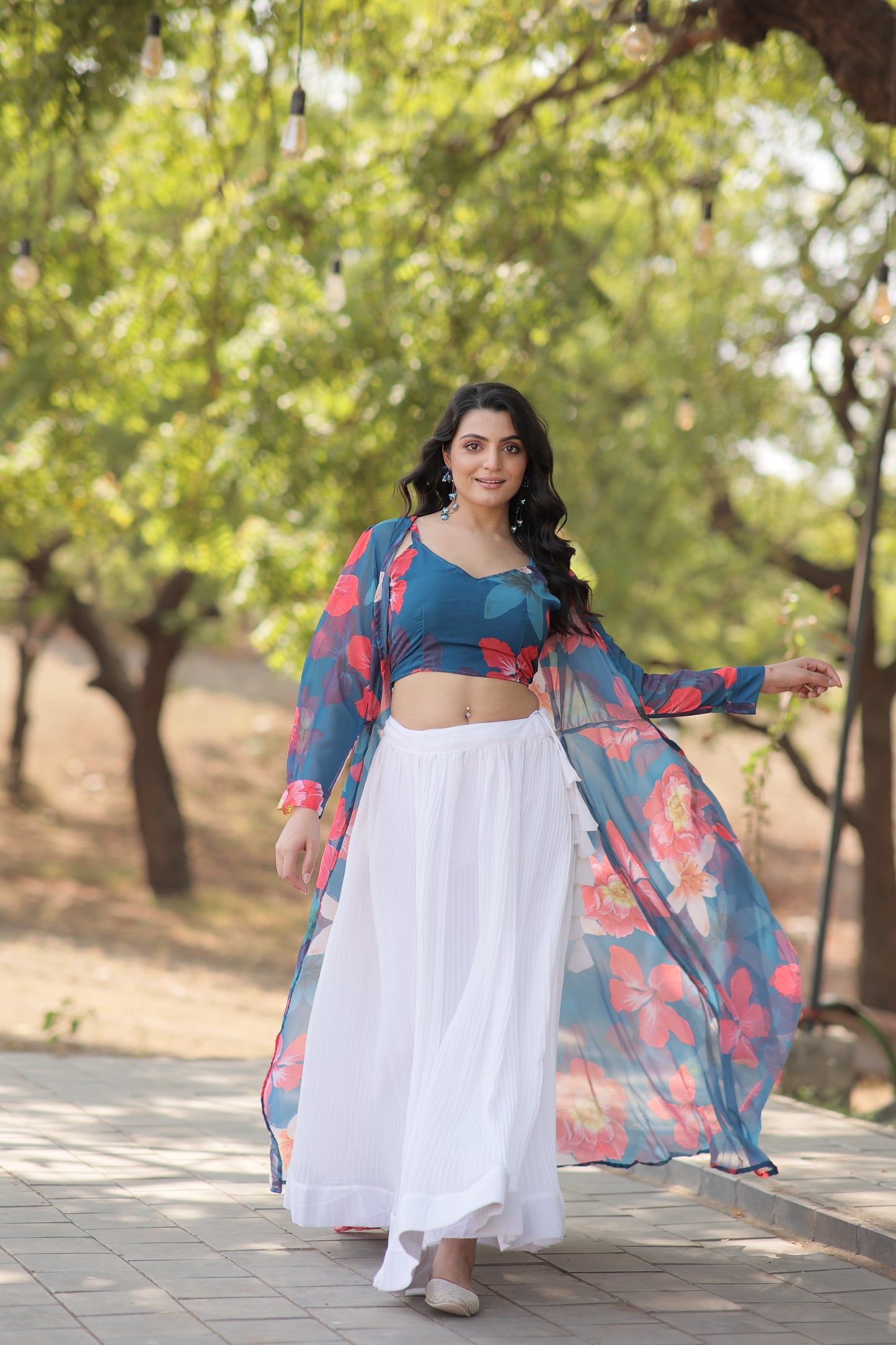 ELEGANT AND TIMELESS LEHENGA CHOLI COLLECTION WITH CRUSH PLEATING