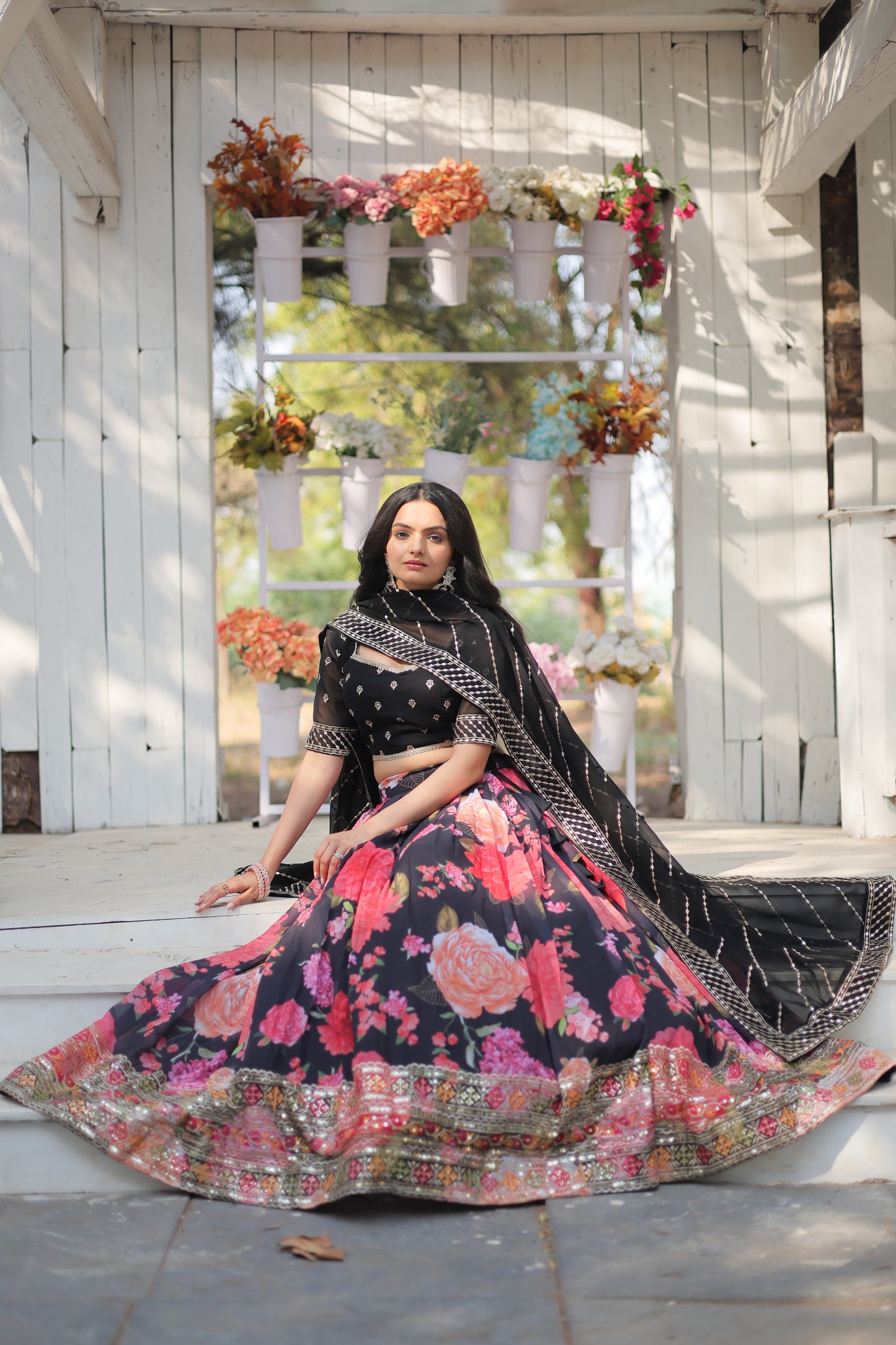 ELEGANT NEW DIGITAL PRINTED GEORGETTE LEHENGA CHOLI FOR WEDDING