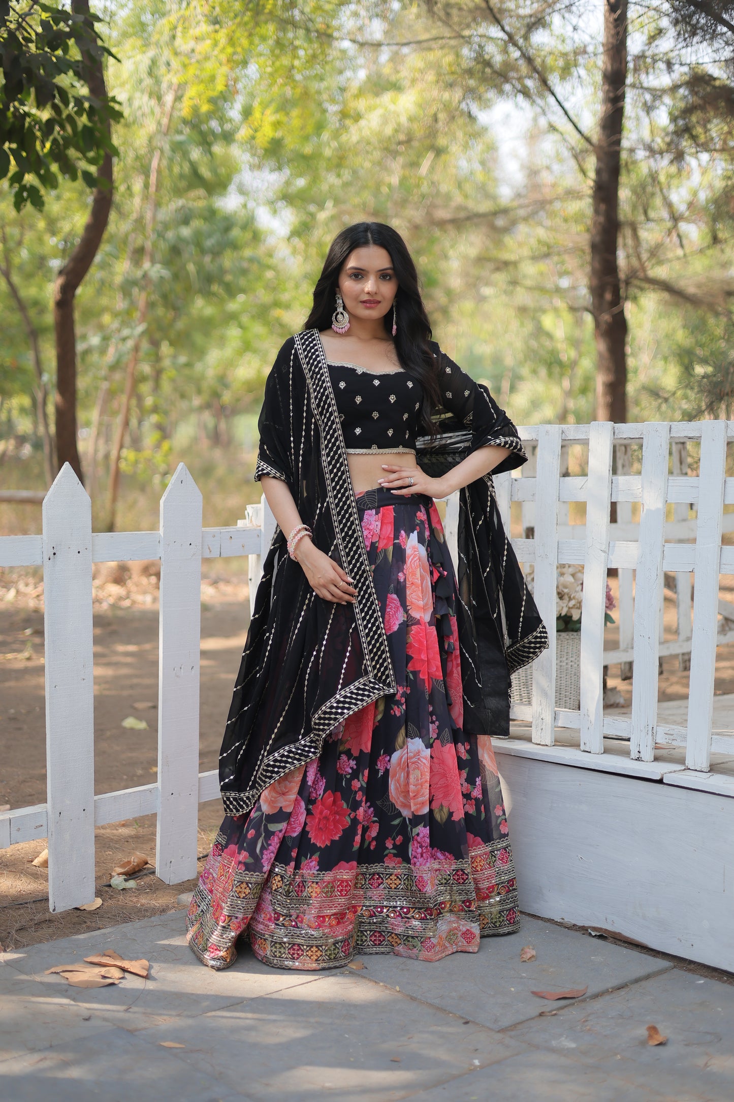 ELEGANT NEW DIGITAL PRINTED GEORGETTE LEHENGA CHOLI FOR WEDDING