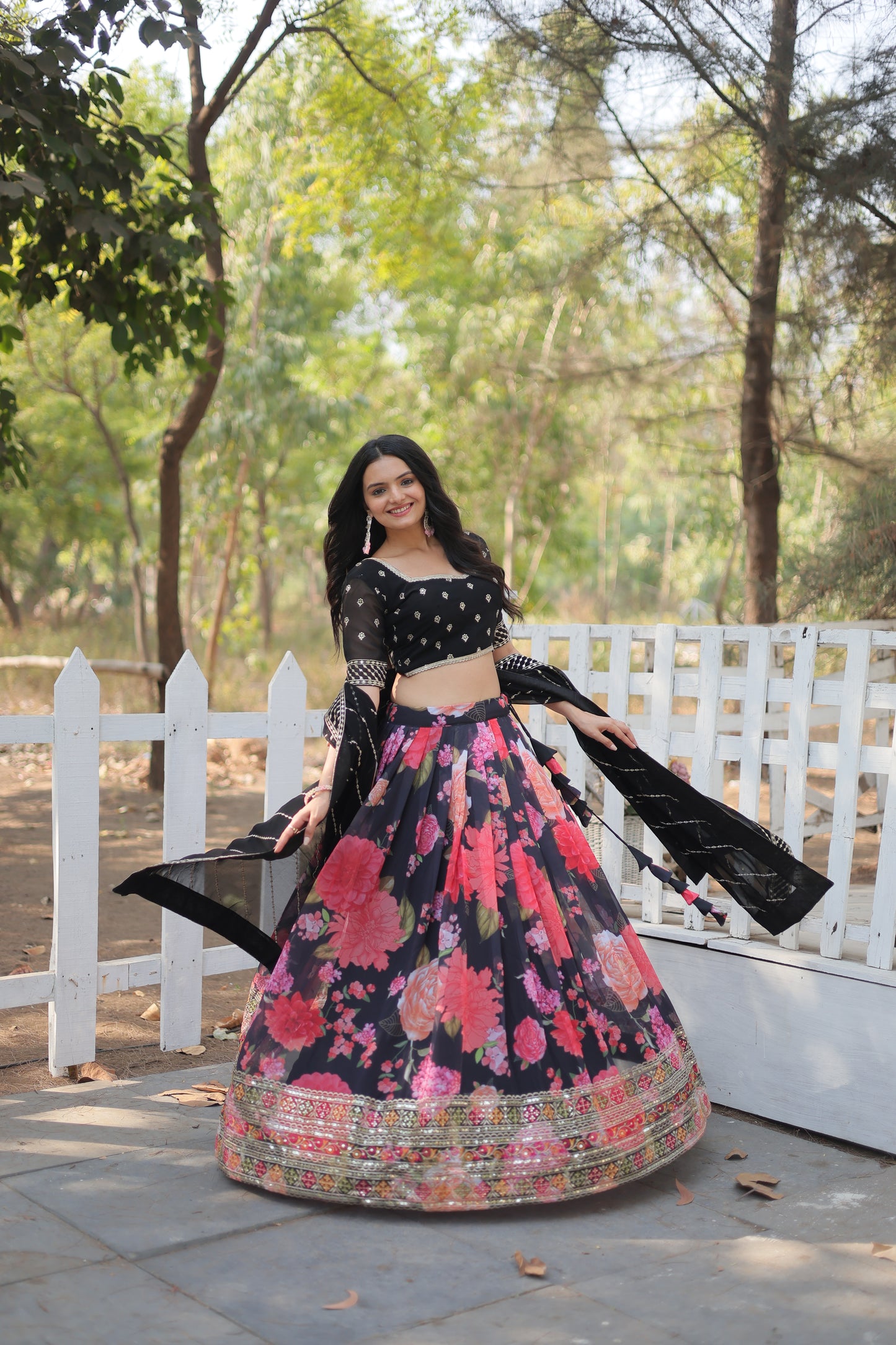 ELEGANT NEW DIGITAL PRINTED GEORGETTE LEHENGA CHOLI FOR WEDDING