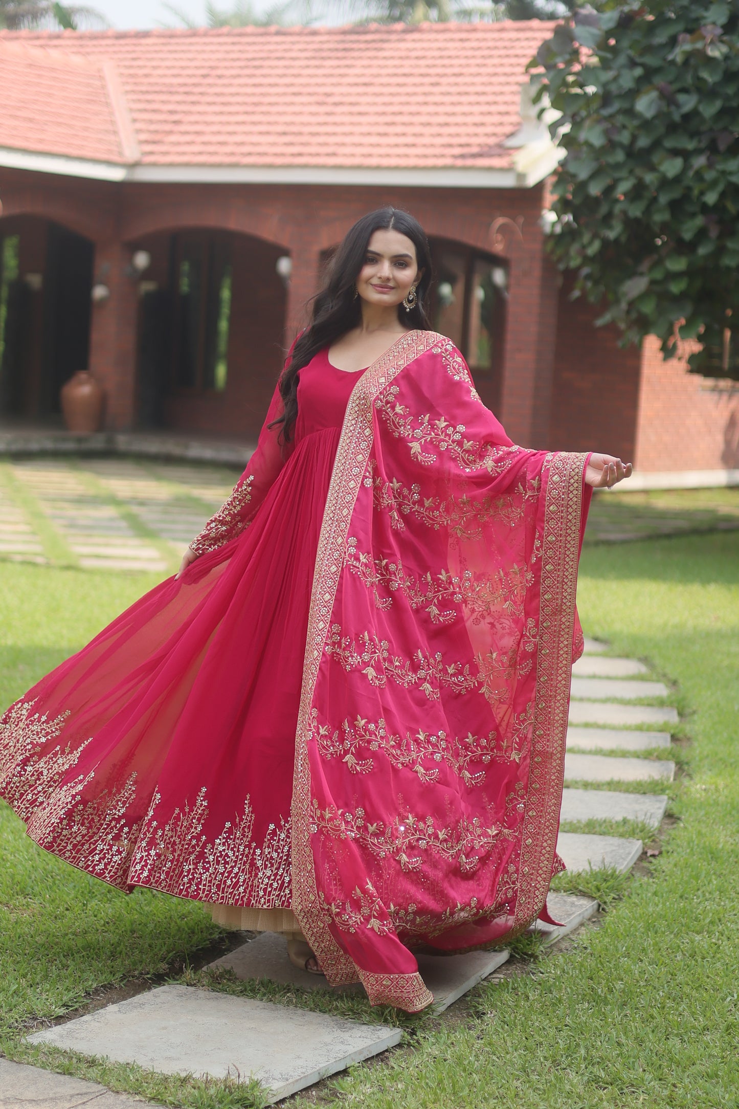 THE ELEGANCE OF MULTI-SEQUINS EMBROIDERY WORK GOWNS WITH DUPATTA COLLECTION