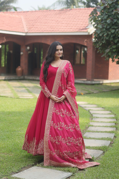 THE ELEGANCE OF MULTI-SEQUINS EMBROIDERY WORK GOWNS WITH DUPATTA COLLECTION