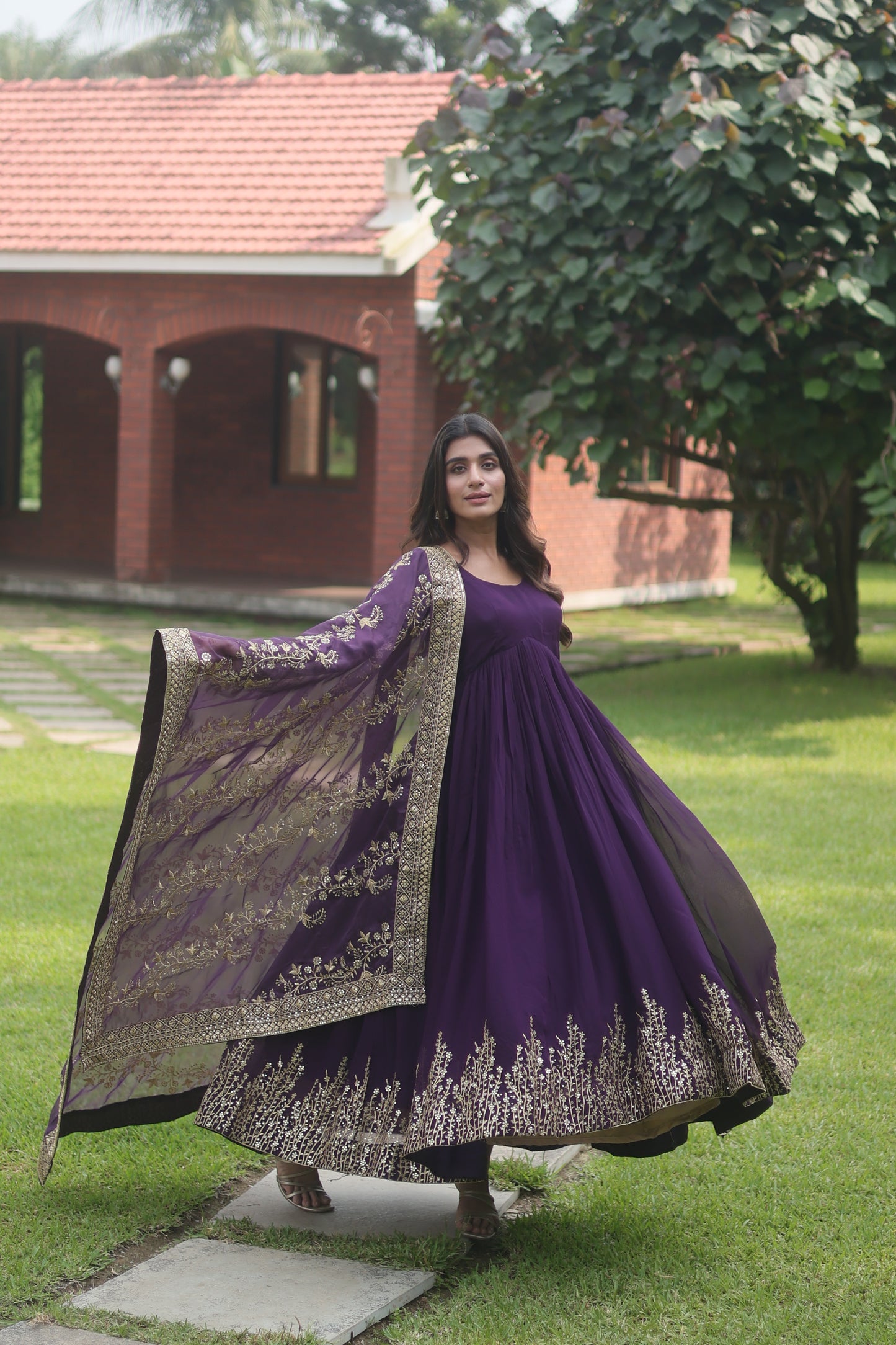 THE ELEGANCE OF MULTI-SEQUINS EMBROIDERY WORK GOWNS WITH DUPATTA COLLECTION