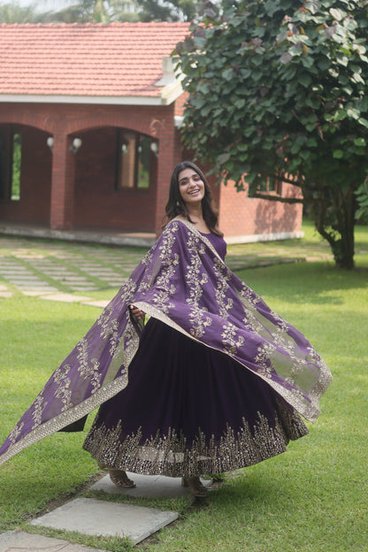 THE ELEGANCE OF MULTI-SEQUINS EMBROIDERY WORK GOWNS WITH DUPATTA COLLECTION