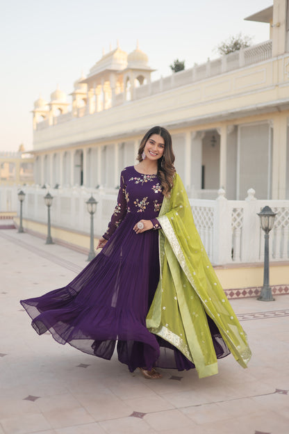 STYLISH PREMIUM READYMADE GOWN WITH DUPATTA SET