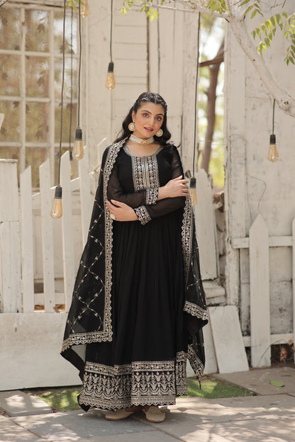 DESIGNER SEQUINS EMBROIDERED STYLISH GOWN WITH DUPATTA SET